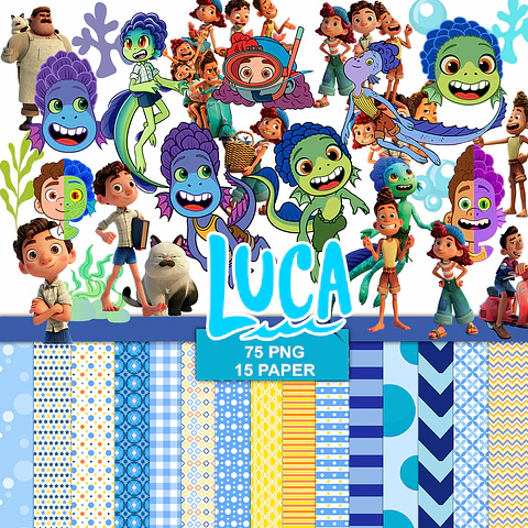 Kit digital luca png clipart, papel digital