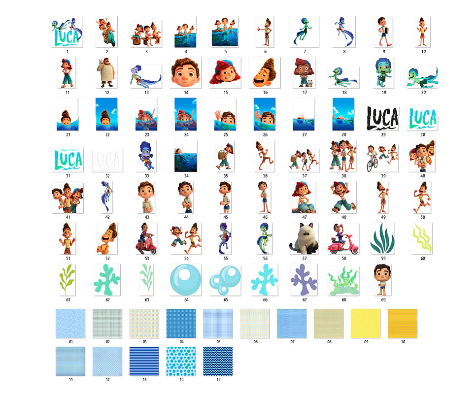Kit digital luca png clipart, papel digital 2