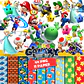Kit digital mario galaxy png clipart, papel digital - Thumbnail 1