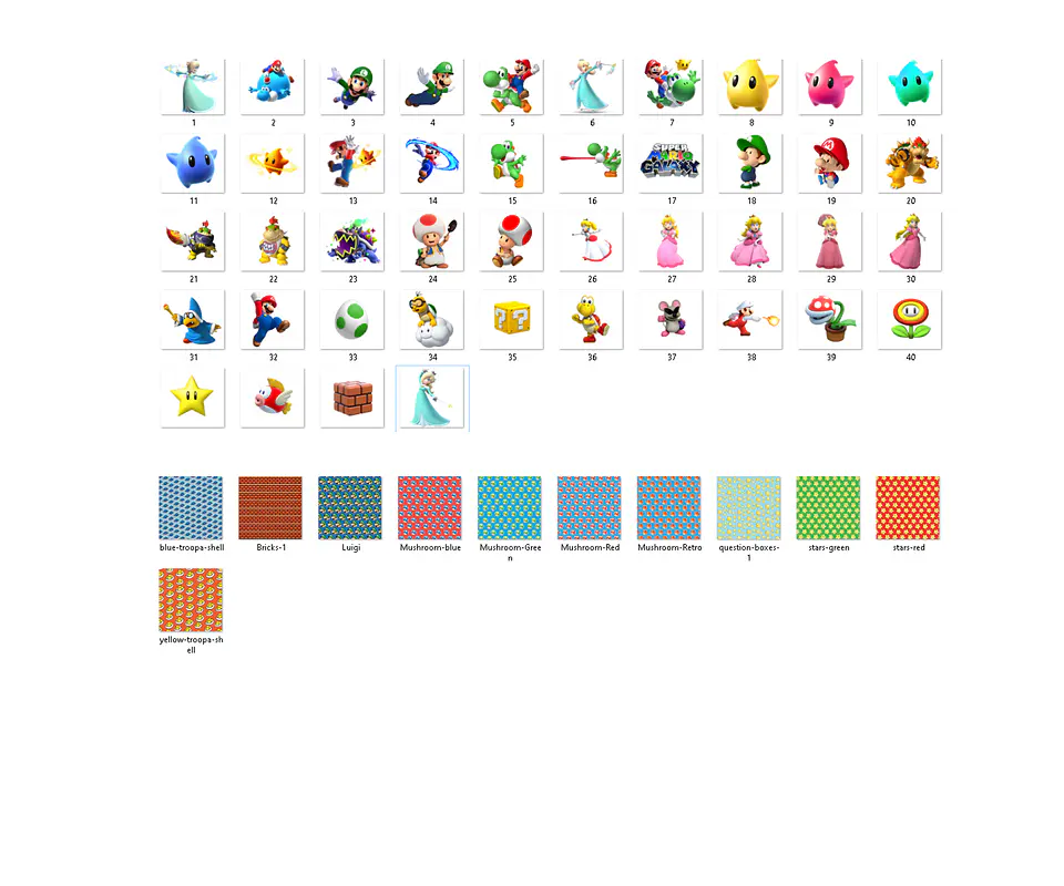 Kit digital mario galaxy png clipart, papel digital 2