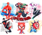 Kit digital aranhaverso aquarela png clipart digital - Thumbnail 1
