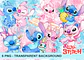 Kit digital stich e angel aquarela png clipart digital - Thumbnail 1
