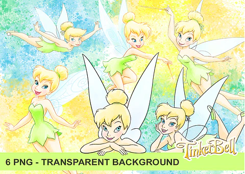 Kit digital sininho aquarela png clipart digital