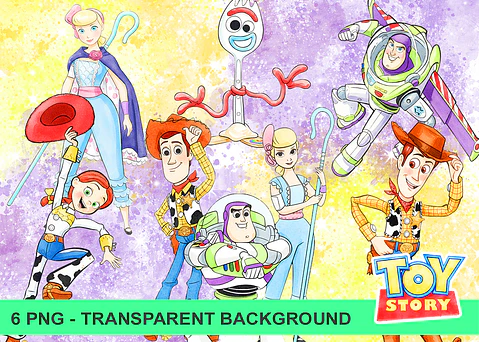 Kit digital toy story aquarela png clipart digital