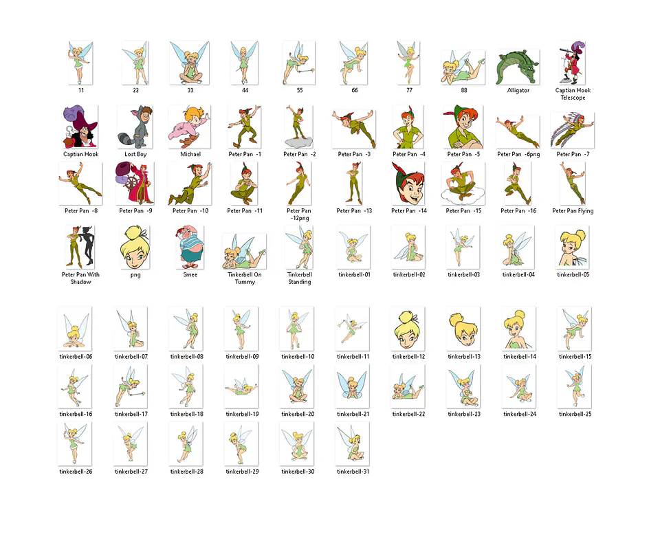 Kit digital tinker bell sininho png clipart, papel digital 2
