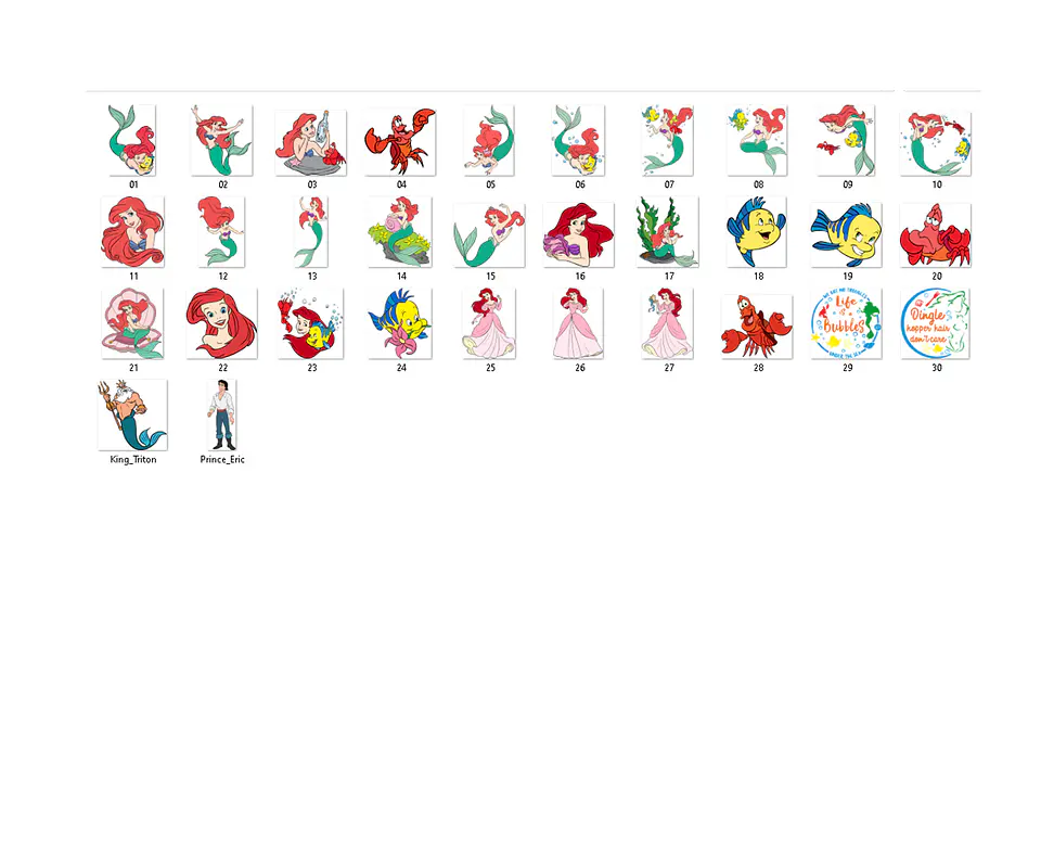 Kit digital pequena sereia png clipart, papel digital 2