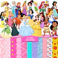 Kit digital princesa kawaii png clipart, papel digital - thumbnail 1