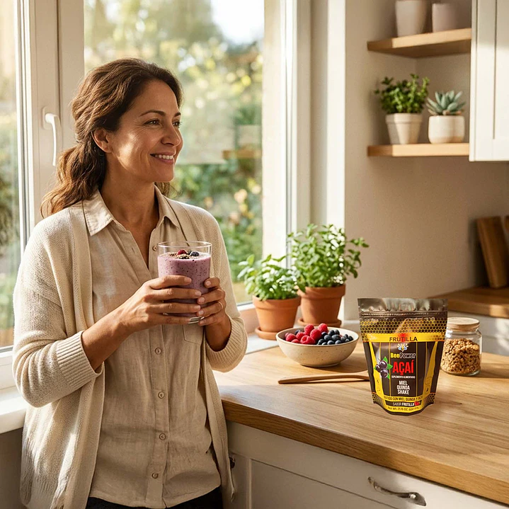 <b>AÇAÍ QUINOA SHAKE.</b>  Energía natural y vitalidad para los años que vienen 3