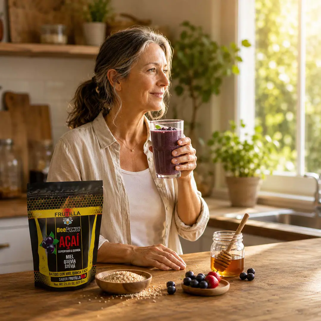 <b>AÇAÍ QUINOA SHAKE.</b>  Energía natural y vitalidad para los años que vienen 3