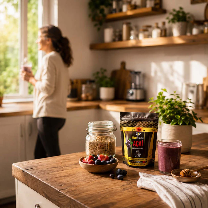 <b>AÇAÍ QUINOA SHAKE.</b>  Energía natural y vitalidad para los años que vienen 4
