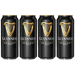 4x Cerveza Irlandesa Guinness Draught Stout 440cc