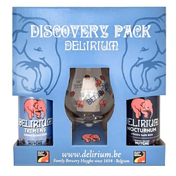Pack Regalo Delirium Discovery Copa Clásica + 4 botellas 330cc