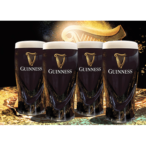 Guinness Set 4 Vasos Pinta Official Merchandise