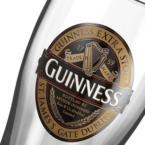 Guinness Set 2 Vasos Pinta Ruby Red Classic Collection Official Merchandise - Gift Pack