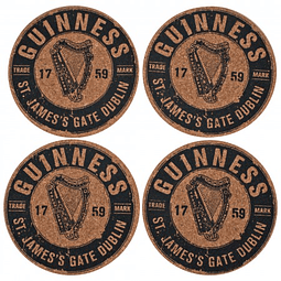 Guinness Set 4 Posavasos 1759 St. James's Gate Harp Design Official Merchandise