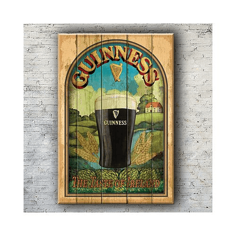 Guinness Letrero Vintage Madera Taste of Ireland  Official Merchandise