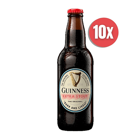 10x Guinness Original Extra Stout botella 330cc