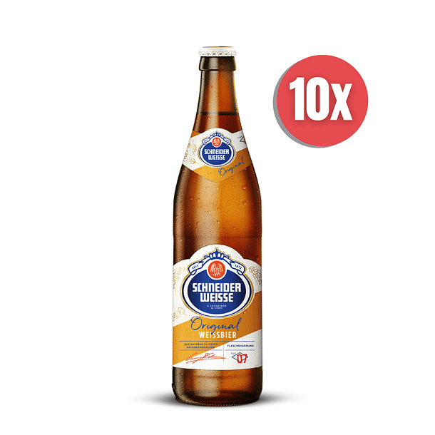 10x Schneider Weisse Tap7 Original botella 500cc 2