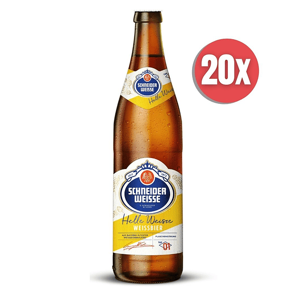 Caja 20x Cerveza Schneider Weisse Tap1 Helle Weisse botella 500cc 3