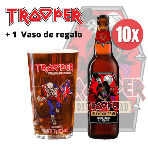 Pack 10x Trooper Day of the Dead  + 1 Vaso Eddie de REGALO  