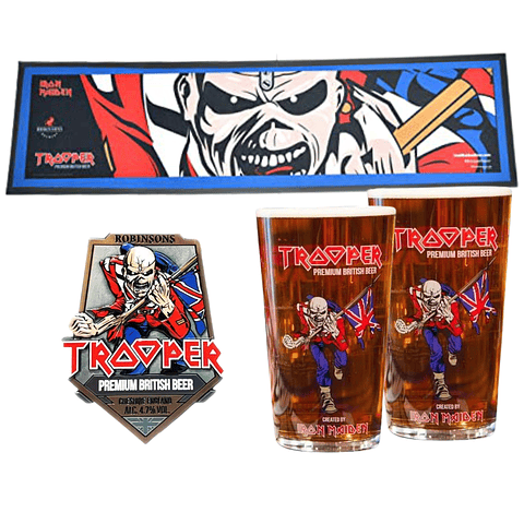 Home Bar Set + Pump Clip Trooper Iron Maiden 