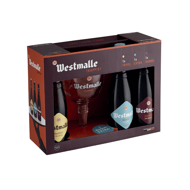 Pack Regalo Westmalle 3 Botellas + Copa 2