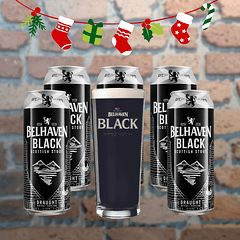 5x Belhaven Black (Scottish Stout c/ Nitro) + Belhaven Black Vaso Pinta