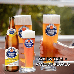 12x SW Tap1 Helle Weisse, botella 500cc + Vaso 0.5L de Regalo!