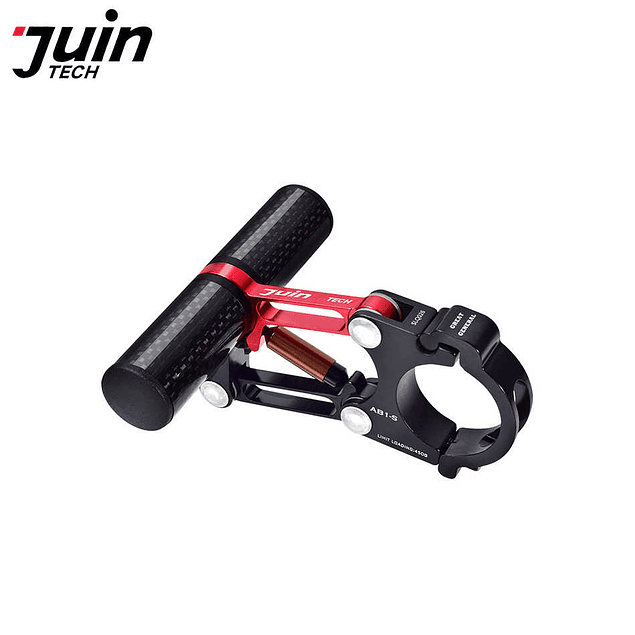 JUIN TECH AB1-S - SOPORTE DE CARBONO/ALUMINIO DE CAMARAS/GPS/TELEFONO - CON SUSPENSION - PARA MANUBRIO DE BICICLETA - ROJO