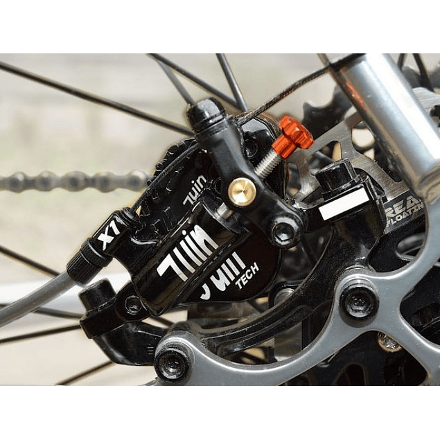 JUIN TECH X1 - KIT FRENO DE DISCO HIDRAULICO ACCIONADO POR CABLE - PM - PASTILLAS Y DISCOS CON DIFUSORES DE CALOR – PARA RUTA/CX/GRAVEL - BLACK