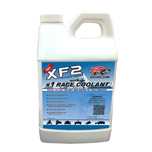 XF2 - REFRIGERANTE SIN AGUA PARA MOTOCICLETAS DE COMPETICION (4.75LBS.) FABRICADO EN USA