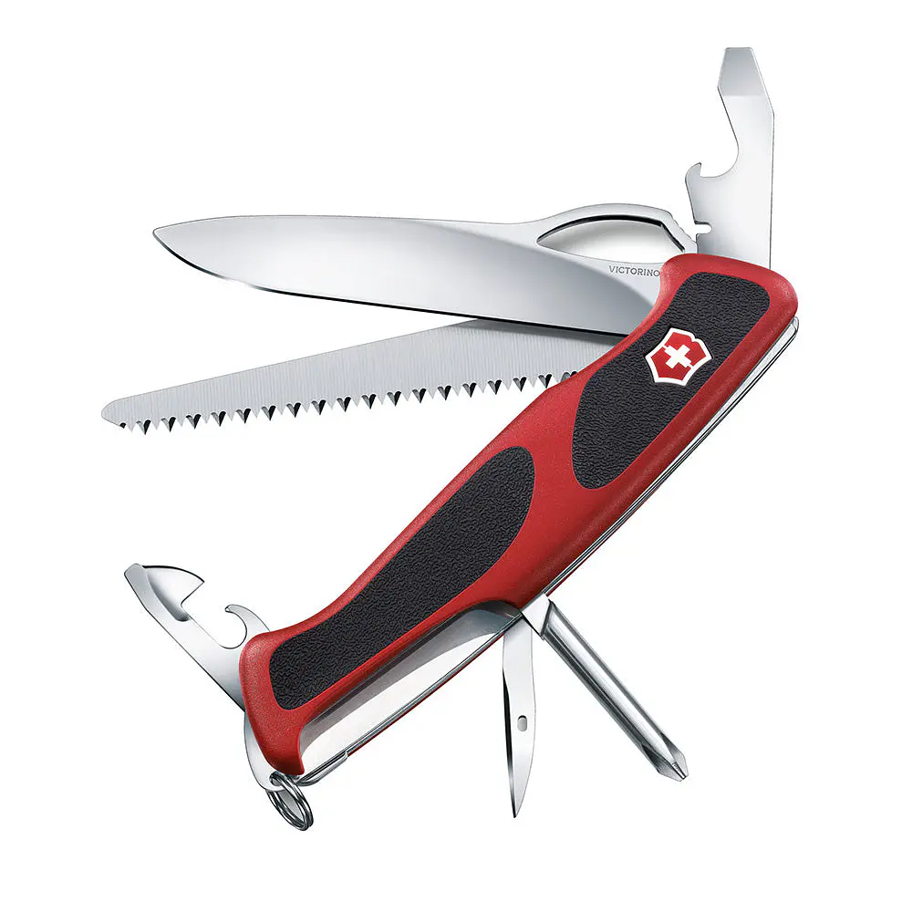 Victorinox Ranger Grip 78 + Tagliaunghie: Coltellino Svizzero 12 Funzioni Con Lama Bloccabile E Seghetto