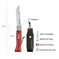 Navaja Opinel Trekking N°08 Roja con Funda de Cuero - Miniatura 3