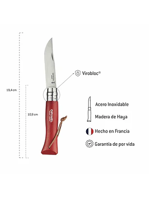 Navaja Opinel N°8 Trekking rojo