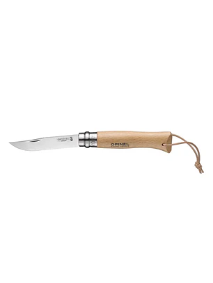 Navaja Opinel N°08 Stainless Steel con Lazo de Cuero