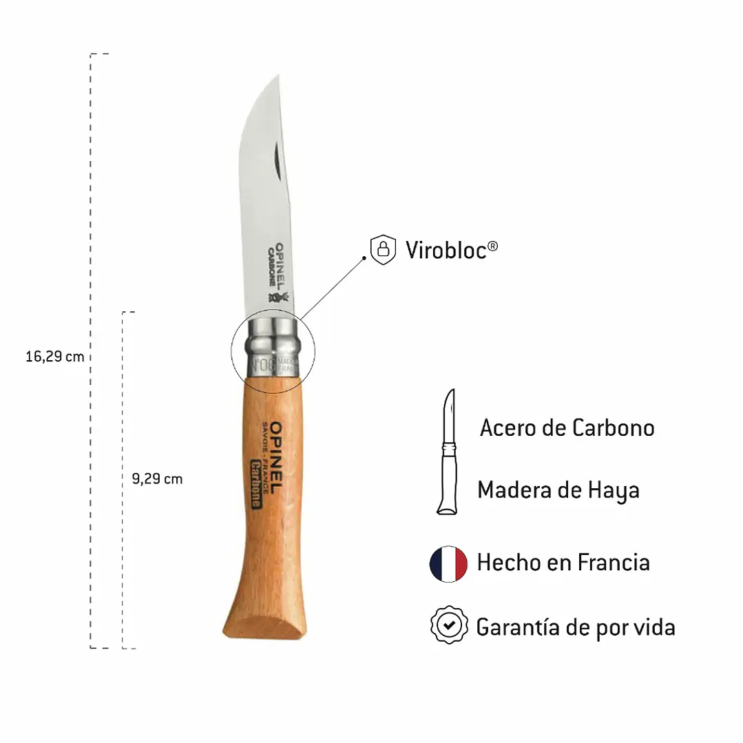 Navaja Opinel N°06 Acero al Carbono 3