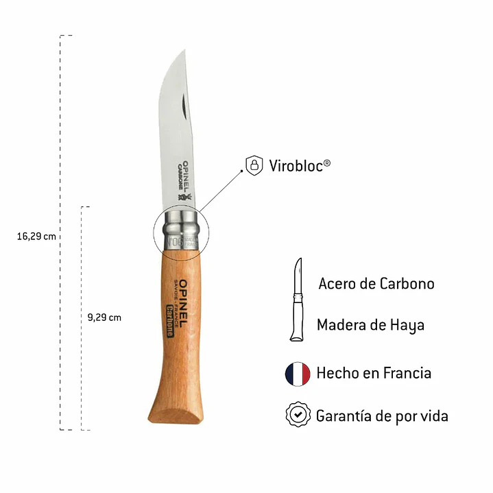 Navaja Opinel N°06 Acero al Carbono 3