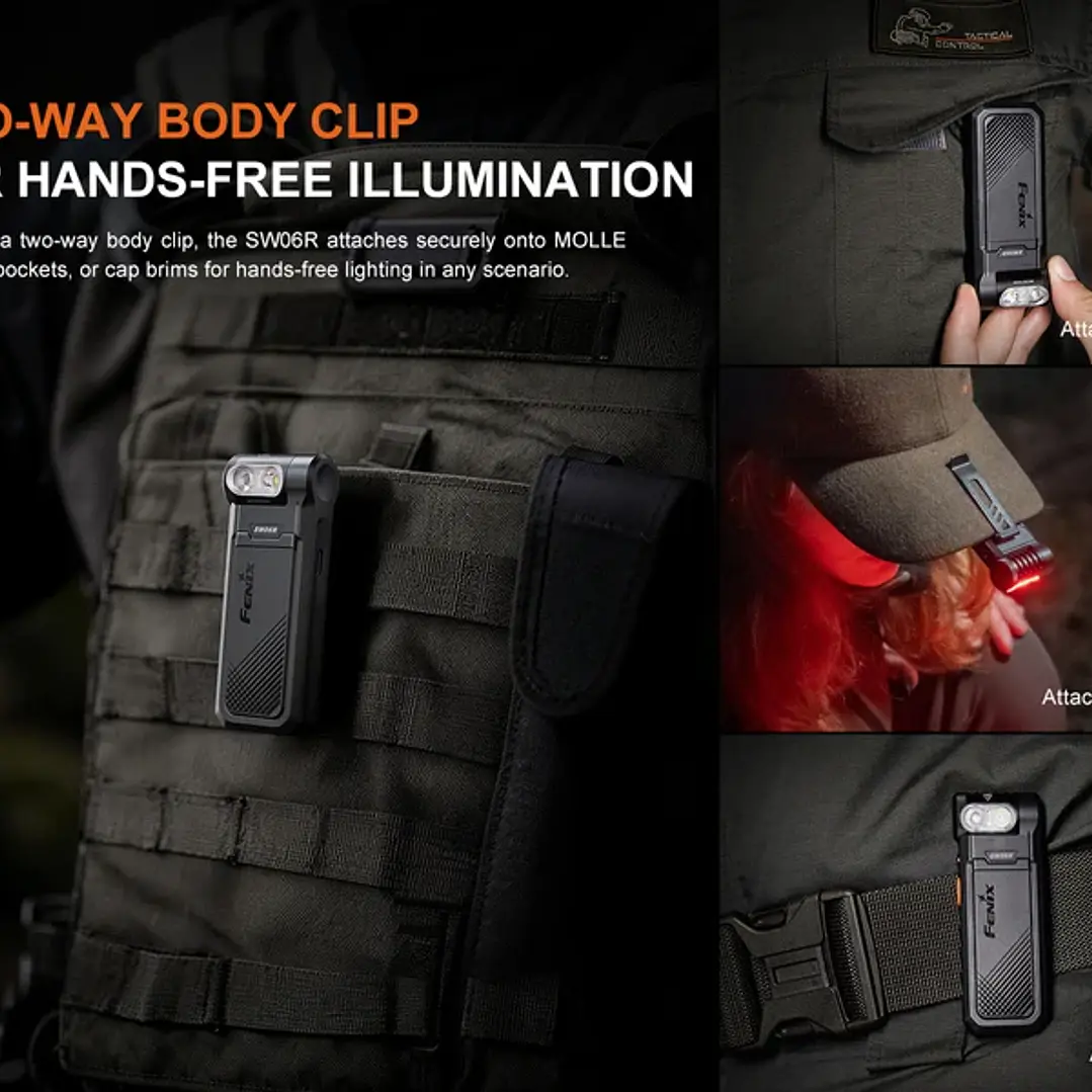 Fenix SW06R – Linterna Recargable Multifunción con Luz UV, Roja y Azul 5