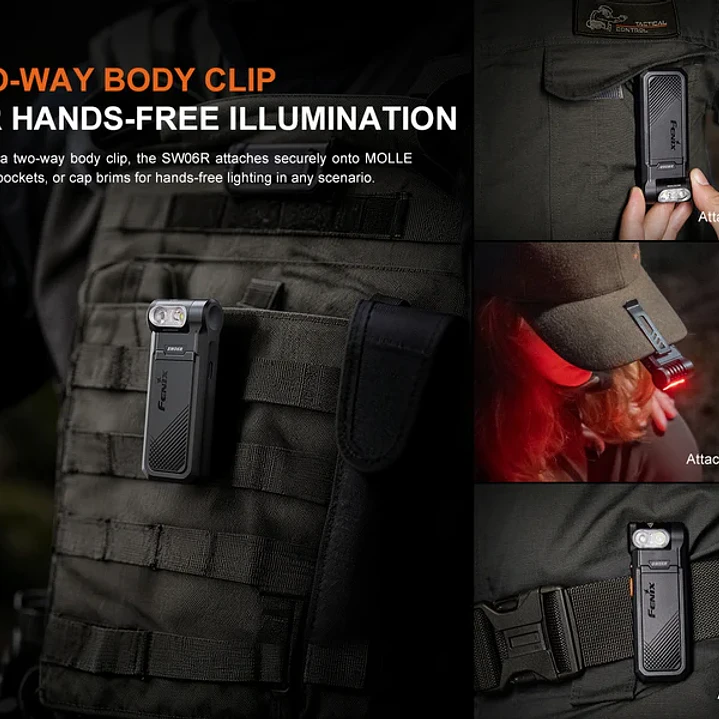 Fenix SW06R – Linterna Recargable Multifunción con Luz UV, Roja y Azul 5