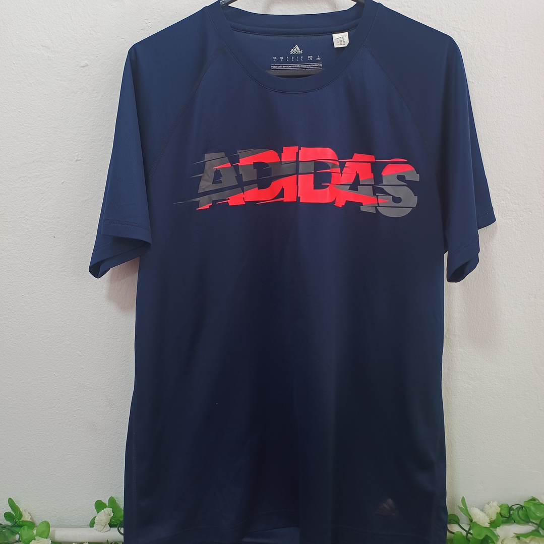 Polera Adidas Azul Marino Talla L — Como Nueva 4