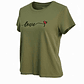 Polera SHEIN Verde Oliva Love Corazón Mujer Talla M - Como Nueva - Miniatura 3