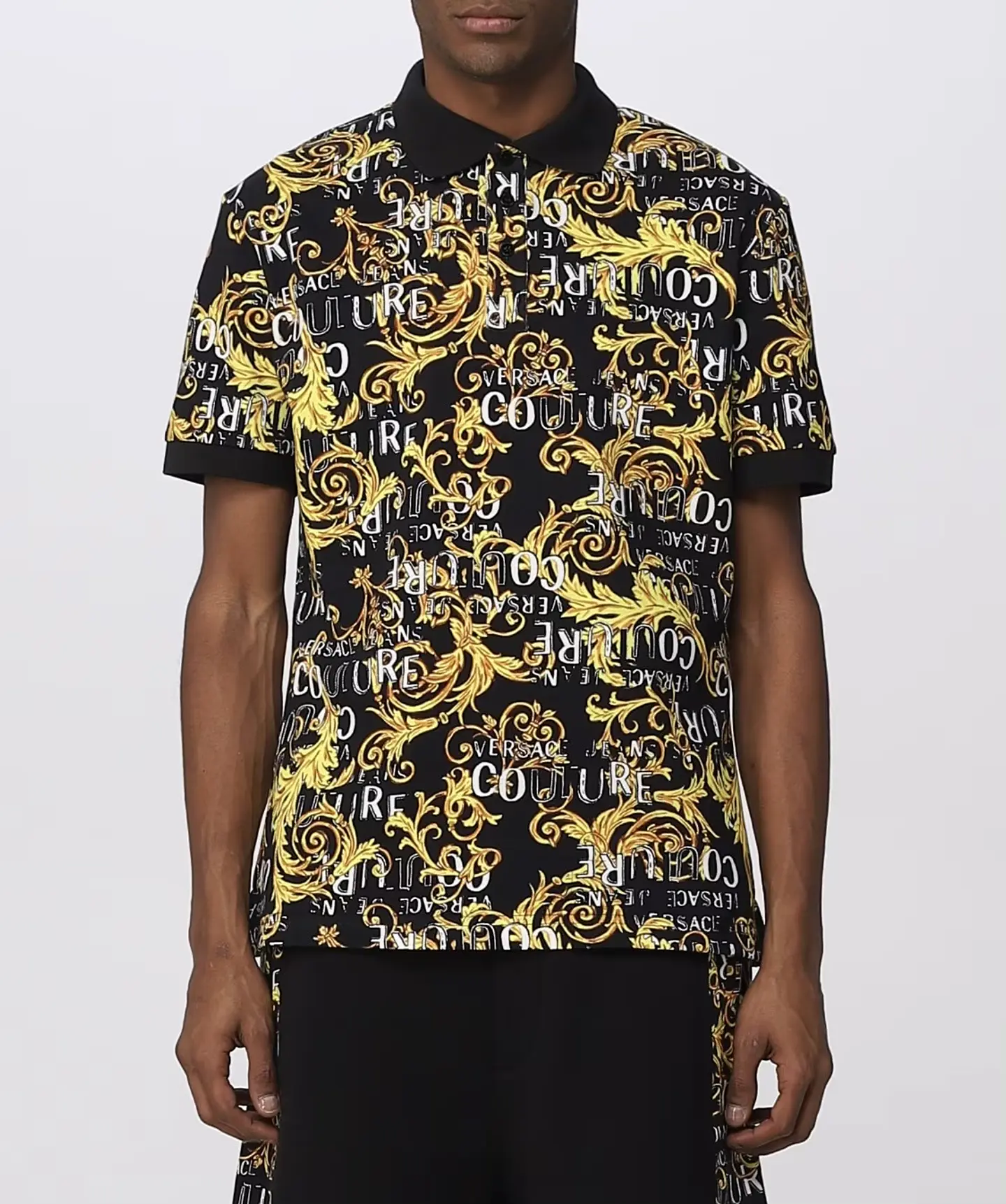 Polera polo Versace Jeans Couture monogram 3