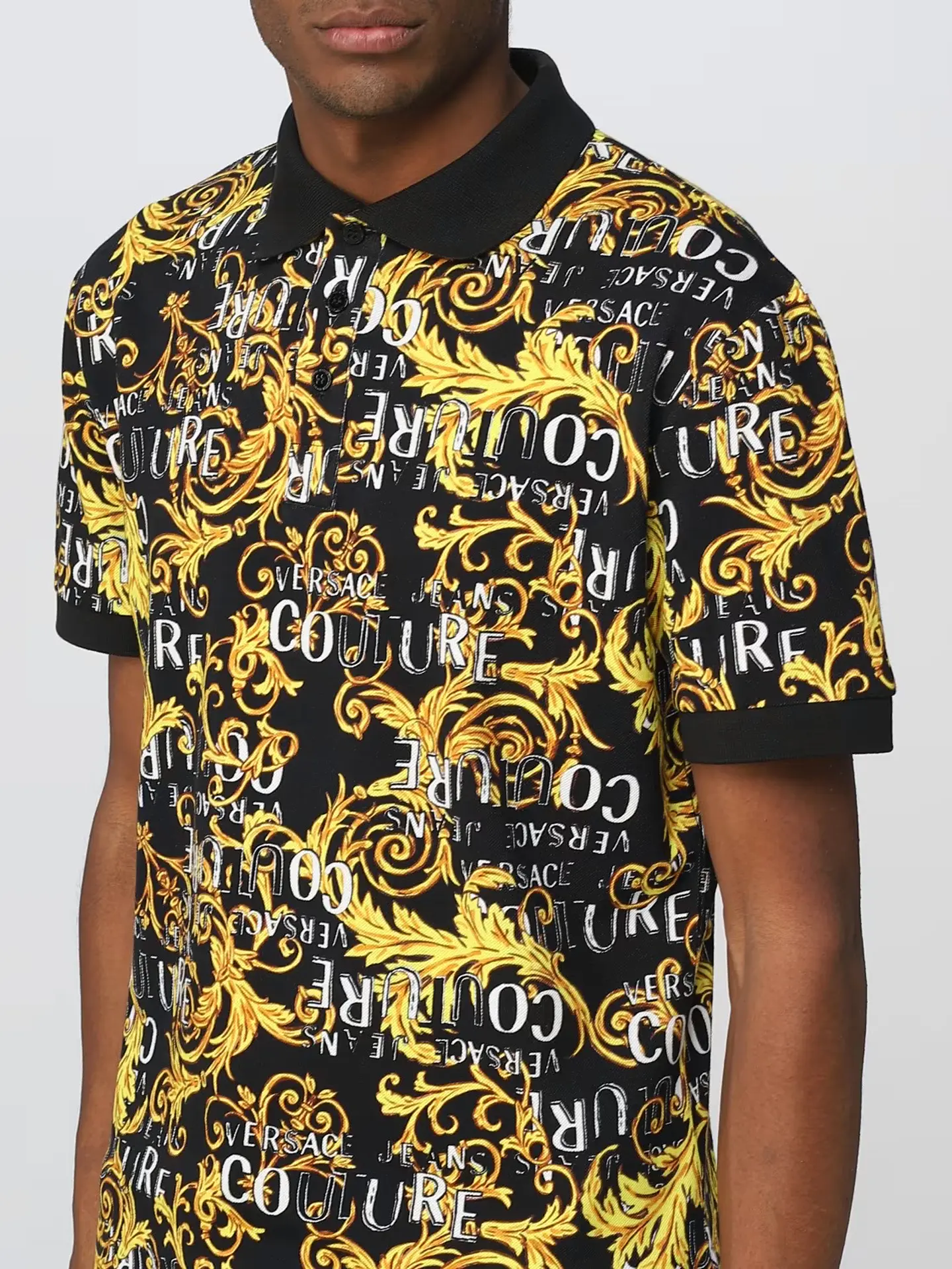 Polera polo Versace Jeans Couture monogram 4