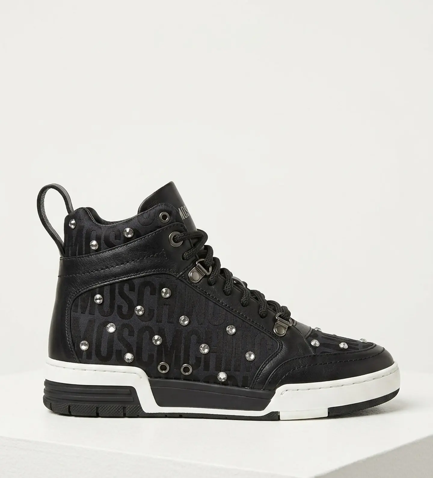 Moschino Glow basket Hombre cuero 1