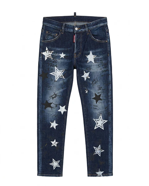 Jeans Dsquared Blue denim estrellas