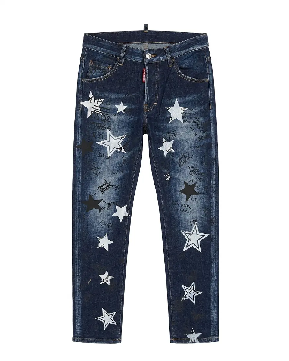Jeans Dsquared Blue denim estrellas 1