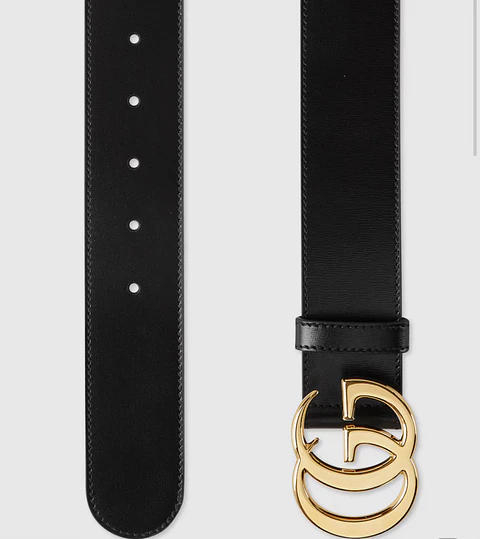Cinturon Gucci GG Dorado Negro