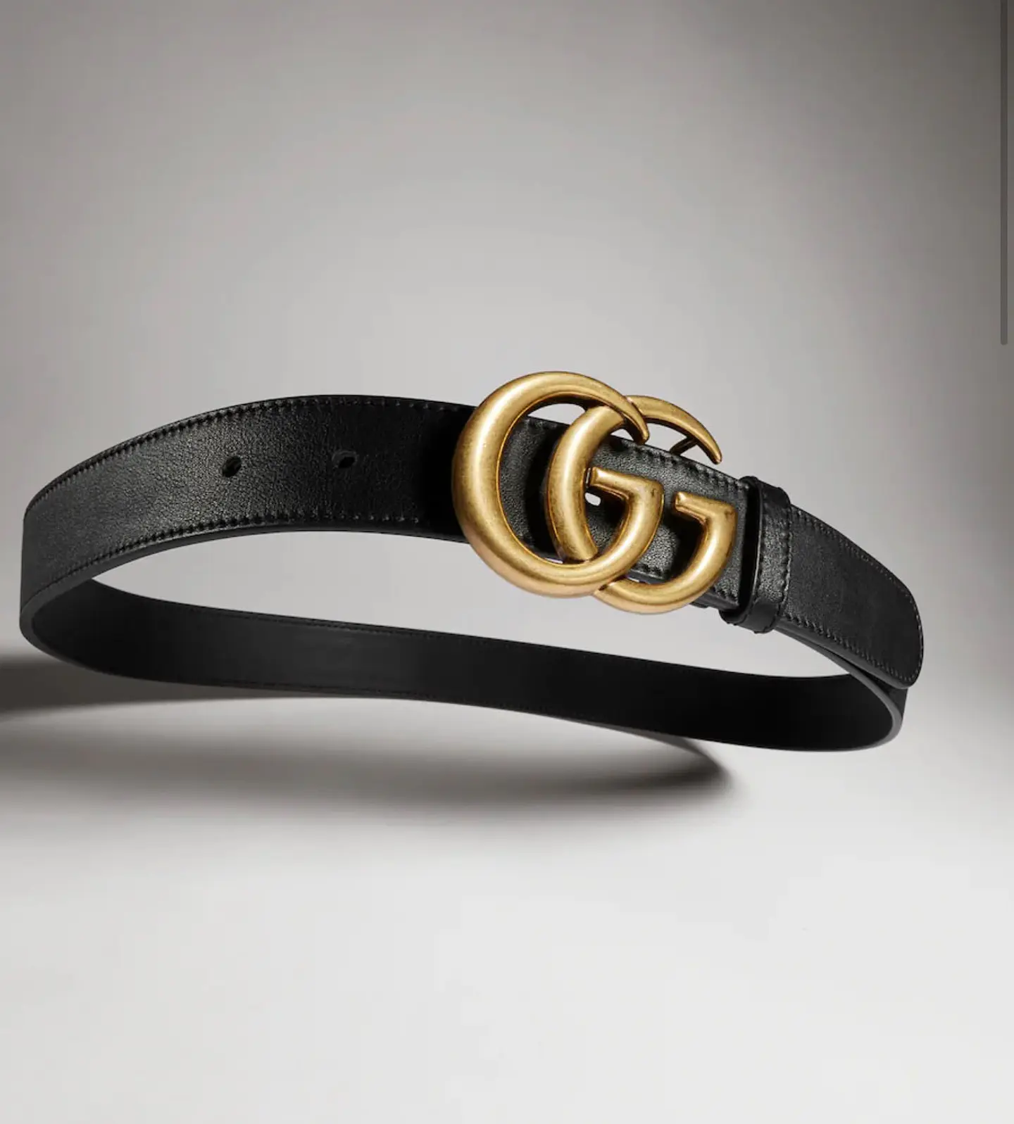 Cinturon Gucci GG Dorado Negro 5