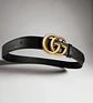 Cinturon Gucci GG Dorado Negro - Miniatura 5