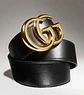 Cinturon Gucci GG Dorado Negro - Miniatura 2